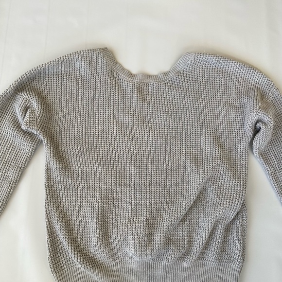 NWOT Asvivid Sweater - size large grey silver backless - Picture 2 of 4